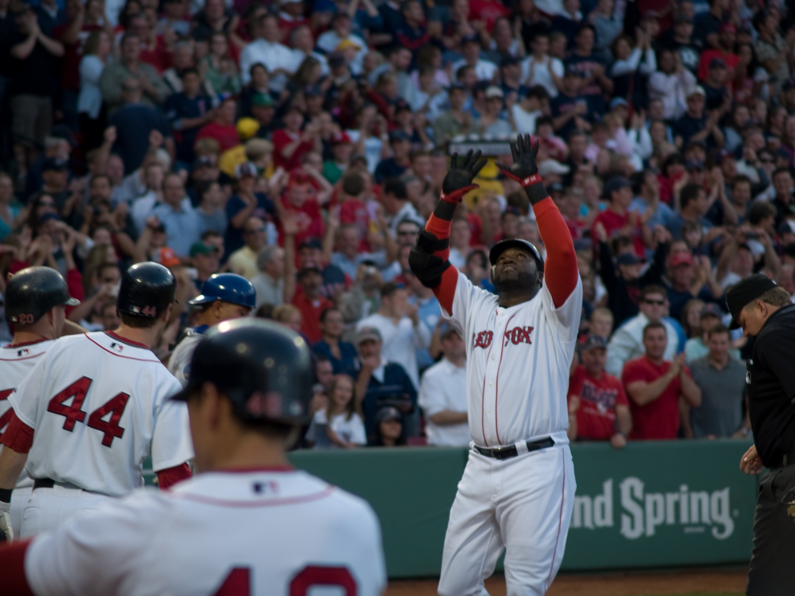 big papi david ortiz celebrates after hitting a home run